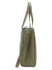 Marc O'Polo Leder-Shopper in Oliv - (B)37 x (H)29 x (T)9 cm