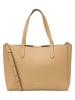Marc O'Polo Skórzany shopper bag w kolorze beżowym - 37 x 29 x 9 cm