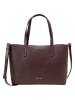 Marc O'Polo Leder-Shopper in Aubergine - (B)37 x (H)29 x (T)9 cm