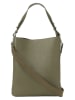 Marc O'Polo Skórzana torebka w kolorze oliwkowym - 26 x 33 x 12 cm