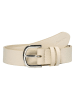 Marc O'Polo Skórzany pasek w kolorze kremowym