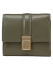 Marc O'Polo Skórzany portfel w kolorze oliwkowym - 10 x 10 x 2 cm