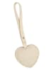 Marc O'Polo Leder-Schlüsselanhänger in Creme - (B)6,5 x (H)15 x (T)0,5 cm