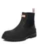 Hunter Leder-Chelsea-Boots in Schwarz