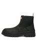 Hunter Leder-Chelsea-Boots in Schwarz
