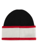 Hunter Mütze in Schwarz/ Creme/ Rot