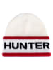 Hunter Mütze in Creme/ Rot/ Schwarz