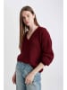 DeFacto Pullover in Bordeaux