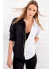 trendyol Bluse in Schwarz/ Weiß