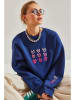 Bianco Lucci Sweatshirt in Blau