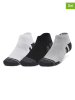 Under Armour 3er-Set: Sportsocken "Performance Tech" in Grau/ Schwarz