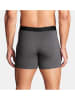 Under Armour Bokserki (3 pary) "Performance Cotton" w kolorze czerwonym, czarnym i szarym