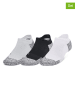 Under Armour Skarpety sportowe (3 pary) "Pro" w kolorze czarno-szaro-białym