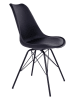 House Nordic 2-delige set: stoelen zwart - (B)55 x (H)86 x (D)48 cm