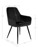 House Nordic 2-delige set: eetkamerstoelen zwart - (B)65 x (H)87 x (D)57 cm