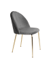 House Nordic 2er-Set: Stühle in Grau/ Gold - (B)52 x (H)78 x (T)51 cm