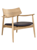 House Nordic Loungefauteuil "Olvera" beige/zwart - (B)68 x (H)72 cm