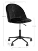 House Nordic Bureaustoel zwart - (B)55 x (H)73 x (D)55 cm