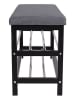House Nordic Schuhbank in Dunkelgrau - (B)100 x (H)50 x (T)34 cm