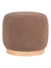 House Nordic Pouf "Belfort" in Hellbraun - (B)44,5 x (H)40 cm