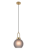 House Nordic Lampa wisząca "Luton" w kolorze jasnoszaro-złotym - wys. 33 x Ø 25 cm