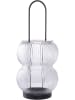 House Nordic Laterne in Transparent/ Schwarz - (H)36 x  Ø 16 cm