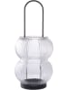 House Nordic Laterne in Transparent/ Schwarz - (H)36 x  Ø 16 cm