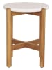 House Nordic Stolik "Terracina" w kolorze jasnobrązowo-białym - wys. 46 x Ø 37 cm