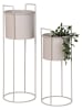 House Nordic 2-delige set: plantenstandaards "Rabo" beige