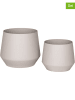 House Nordic 2er-Set: Blumentöpfe in Beige