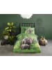 Good Morning Beddengoedset "Elephants" groen