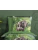 Good Morning Beddengoedset "Elephants" groen
