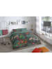 Good Morning Renforcé beddengoedset "Funky" groen/meerkleurig