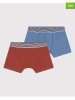 PETIT BATEAU 2er-Set: Boxershorts in Blau/ Rot