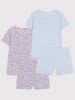 PETIT BATEAU 2er-Set: Pyjamas in Hellblau/ Weiß