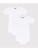 PETIT BATEAU 2er-Set: Bodys in Weiß