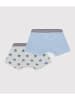 PETIT BATEAU 2-delige set: boxershorts grijs/lichtblauw