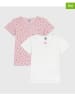 PETIT BATEAU 2er-Set: Shirts in Rosa/ Weiß
