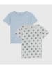 PETIT BATEAU 2-delige set: shirts lichtblauw/grijs