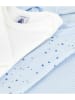 PETIT BATEAU 3-delige set: rompers lichtblauw/wit