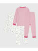 PETIT BATEAU 2-delige set: pyjama's wit/lichtroze