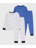 PETIT BATEAU 2-delige set: pyjama's wit/blauw