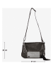 Mia Tomazzi Leren schoudertas "Bausan" zwart - (B)27 x (H)20 x (D)5 cm