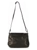 Mia Tomazzi Leren schoudertas "Bausan" zwart - (B)27 x (H)20 x (D)5 cm