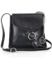 Mia Tomazzi Leren schoudertas "Ortica" zwart - (B)22 x (H)20 x (D)5 cm