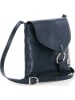 Mia Tomazzi Leder-Umhängetasche "Ortica" in Dunkelblau - (B)22 x (H)20 x (T)5 cm