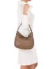 Mia Tomazzi Leder-Schultertasche "Molise" in Hellbraun - (B)30 x (H)20 x (T)8 cm