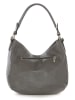 Mia Tomazzi Leder-Schultertasche "Molise" in Grau - (B)30 x (H)20 x (T)8 cm