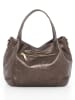 Mia Tomazzi Leder-Henkeltasche "Vigentino" in Braun - (B)26 x (H)20 x (T)14 cm