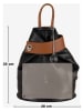 Mia Tomazzi Leder-Rucksack "Sirietto" in Schwarz/ Braun - (B)28 x (H)35 x (T)13 cm